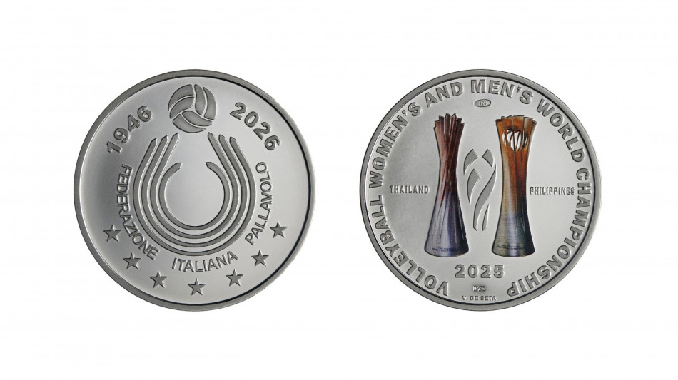 80 anni della Federazione Italiana Pallavolo, il Poligrafico realizza una medaglia