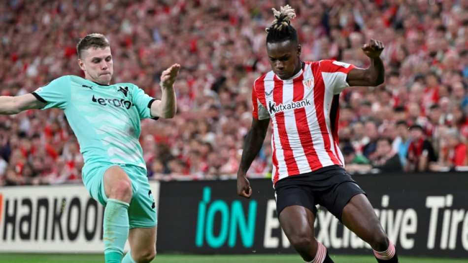 Nico Williams d&aacute; triunfo a Athletic Bilbao contra Slavia Praga (1-0) na Liga Europa