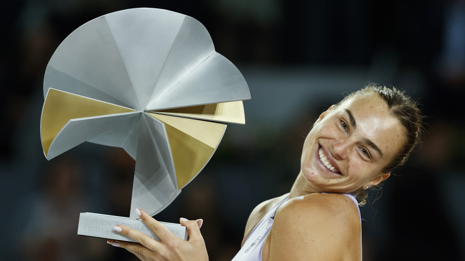 Internazionali: Sabalenka bene all'esordio, approda al 3/o turno