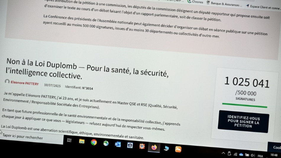 P&eacute;tition contre la loi Duplomb: plus d'1,5 million de signatures, le gouvernement marche sur des oeufs