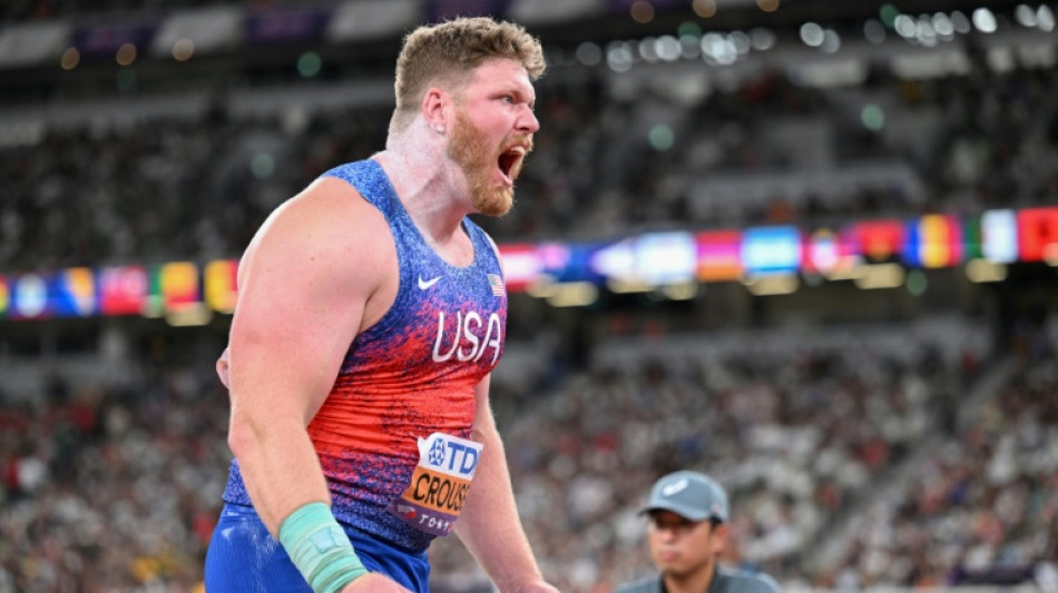Shot put legend Crouser wins third successive world title 