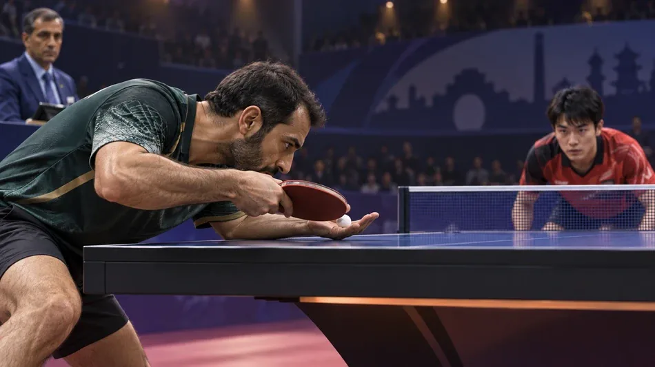 張本智和を破ったイラン選手、サーブへの指摘に見解
