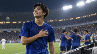 松木玖生、代表初戦の得点に安堵 ウルグアイ戦勝利後も向上誓う