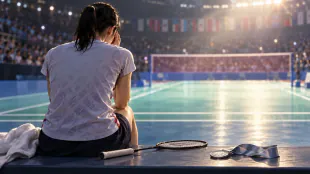宮崎友花、バドミントン女子団体の銀に涙　中国との決勝振り返る