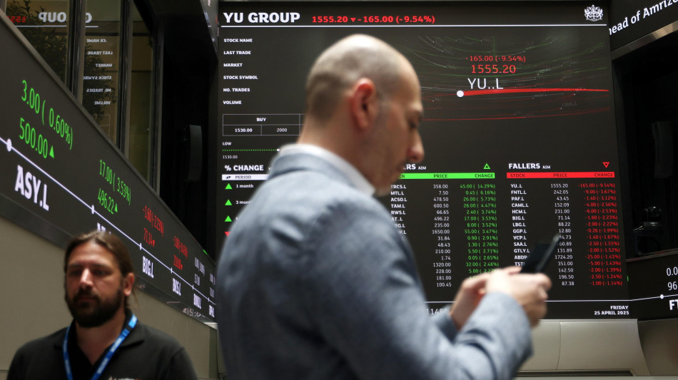 Borsa: l'Europa in calo con i dazi, vola il Bitcoin